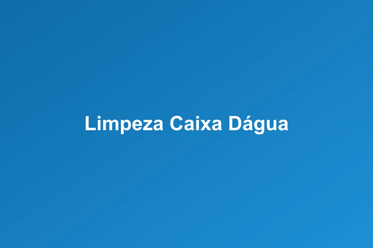 Limpeza de caixa d'água em Várzea Grande